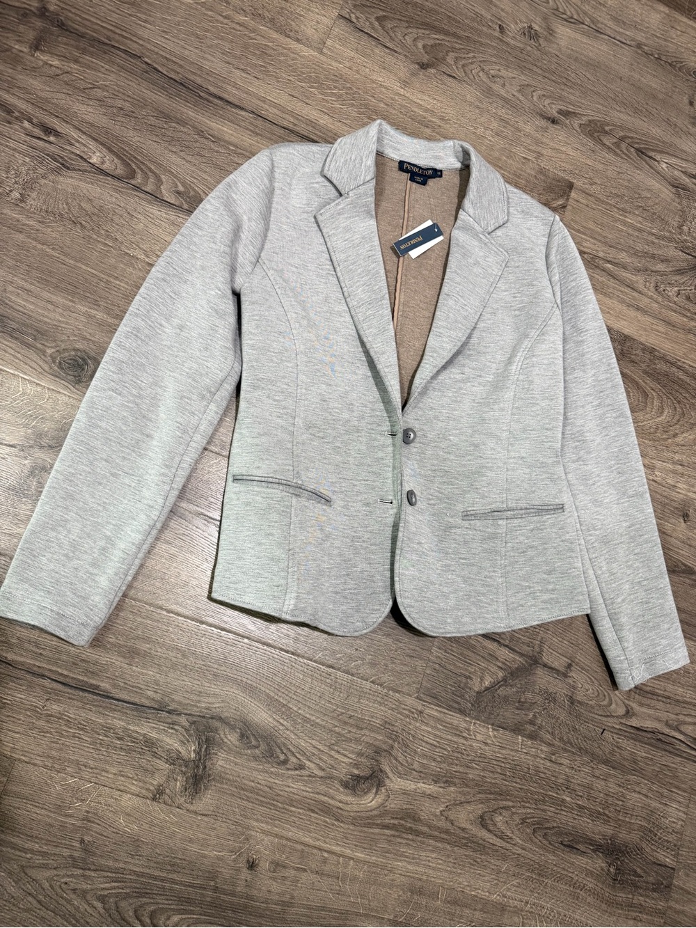 Pendleton Light Gray Women's Knit Blazer